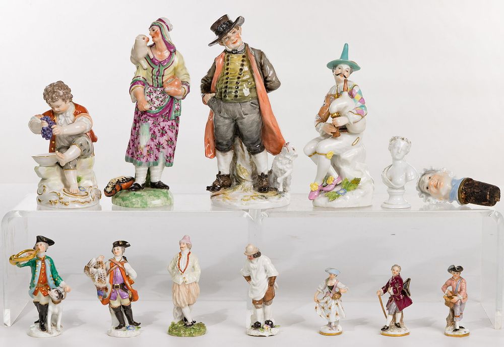Lot 355: Meissen Porcelain Figurine Assortment