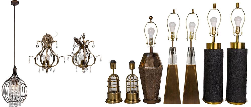 Lot 361: Warehouse of Tiffany Kate Crystal Chandelier