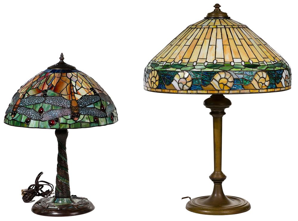 Lot 364: Art Glass Table Lamps