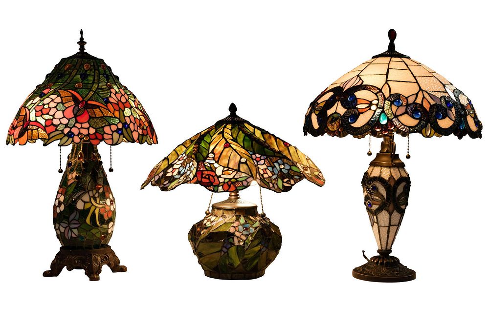 Lot 366: Stained Glass Table Lamp Assortment