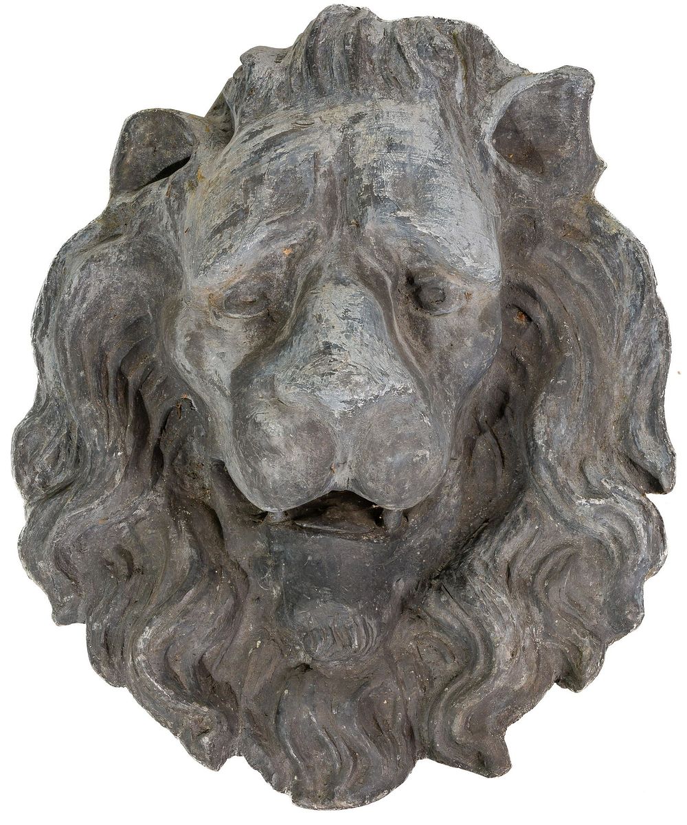 Lot 376: British Copper Alloy Lion Head Architectural Fixture