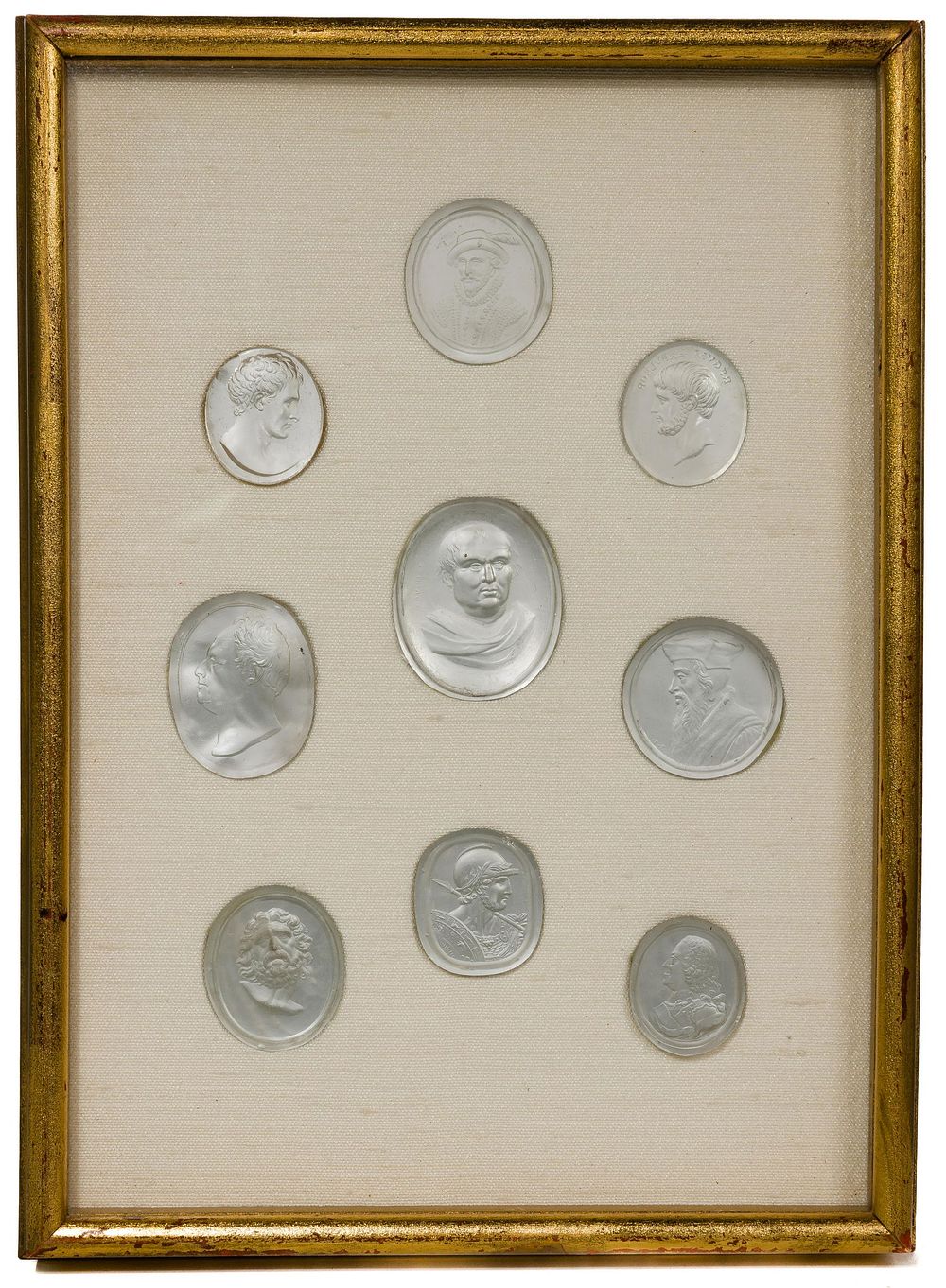 Lot 378: Frosted Glass Portrait Intaglio Assortment