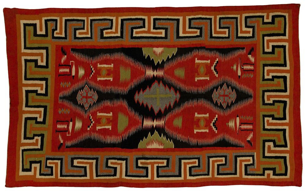 Lot 381: Navajo Germantown Wool Rug