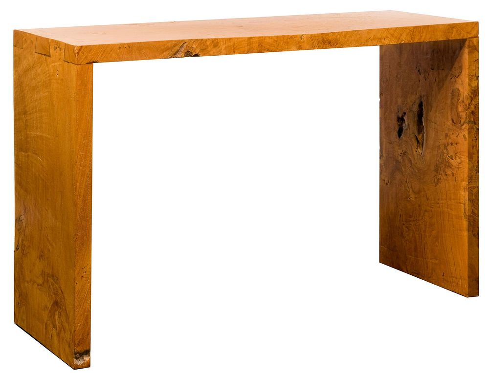 Lot 429: Burled Walnut Console Table
