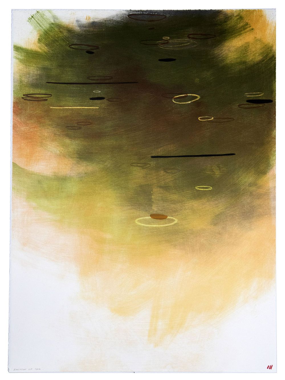 Lot 158: Emmi Whitehorse (American, b.1957) 'Light on Water' Lithograph