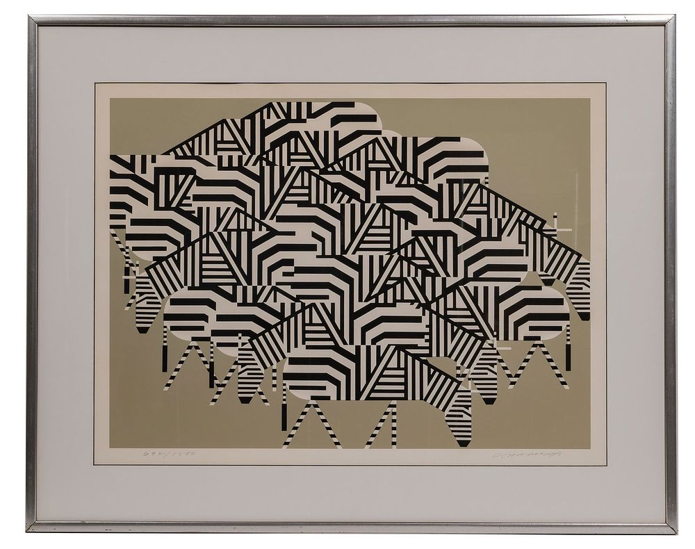 Lot 165: Charley Harper (American, 1922-2007) 'Serengeti Spaghetti' Serigraph