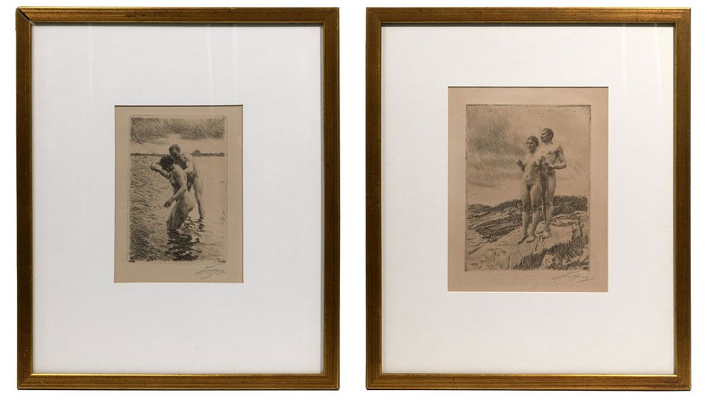 Lot 169: Anders Leonard Zorn (Swedish, 1860-1920) Etchings