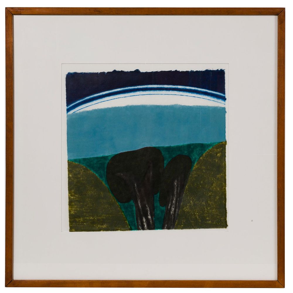 Lot 181: Carol Summers (American, 1925-2016) 'Arroyo' Woodcut