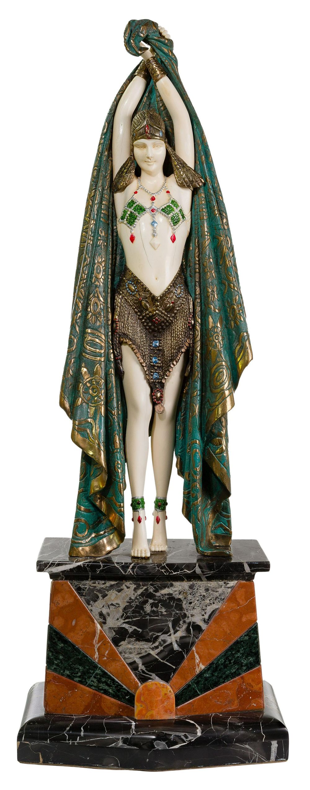 Lot 210: (After) Demetre Chiparus (Romanian 1886-1947) "Antinea" Sculpture