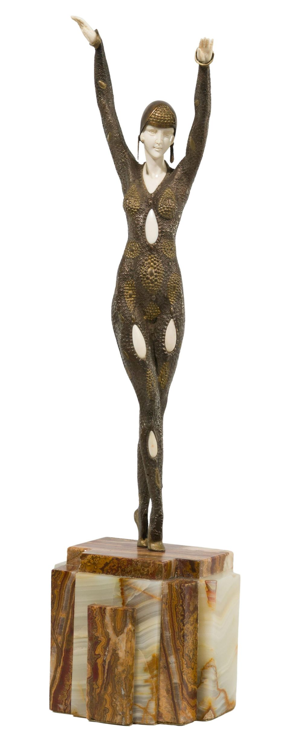 Lot 212: (After) Demetre Chiparus (Romania / France, 1886-1947) 'Starfish Dancer' Bronze Statue