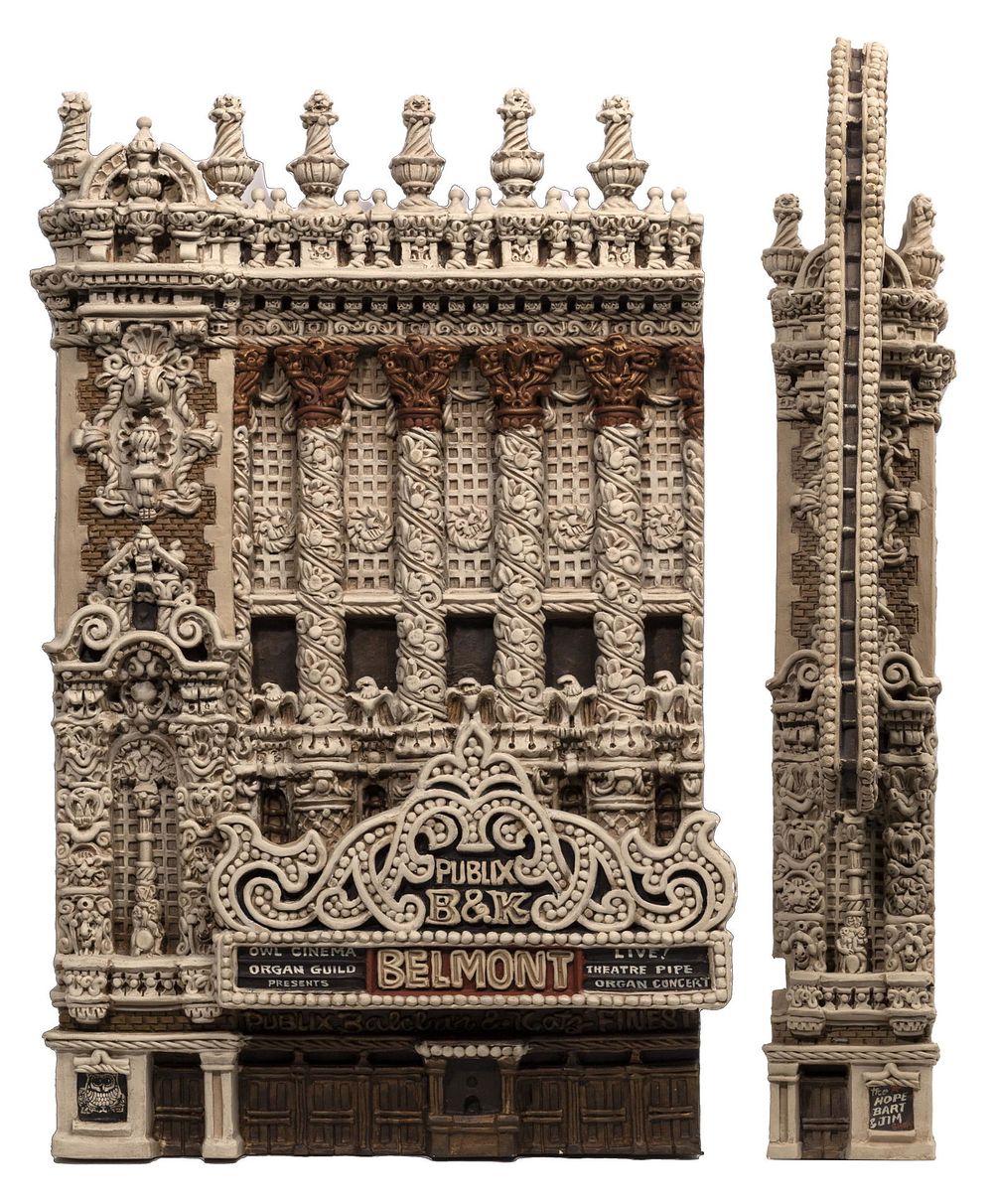 Lot 215: Alice 'Zani' Jacobsen (American, 20th Century) 'Belmont' Theater Plaster Relief