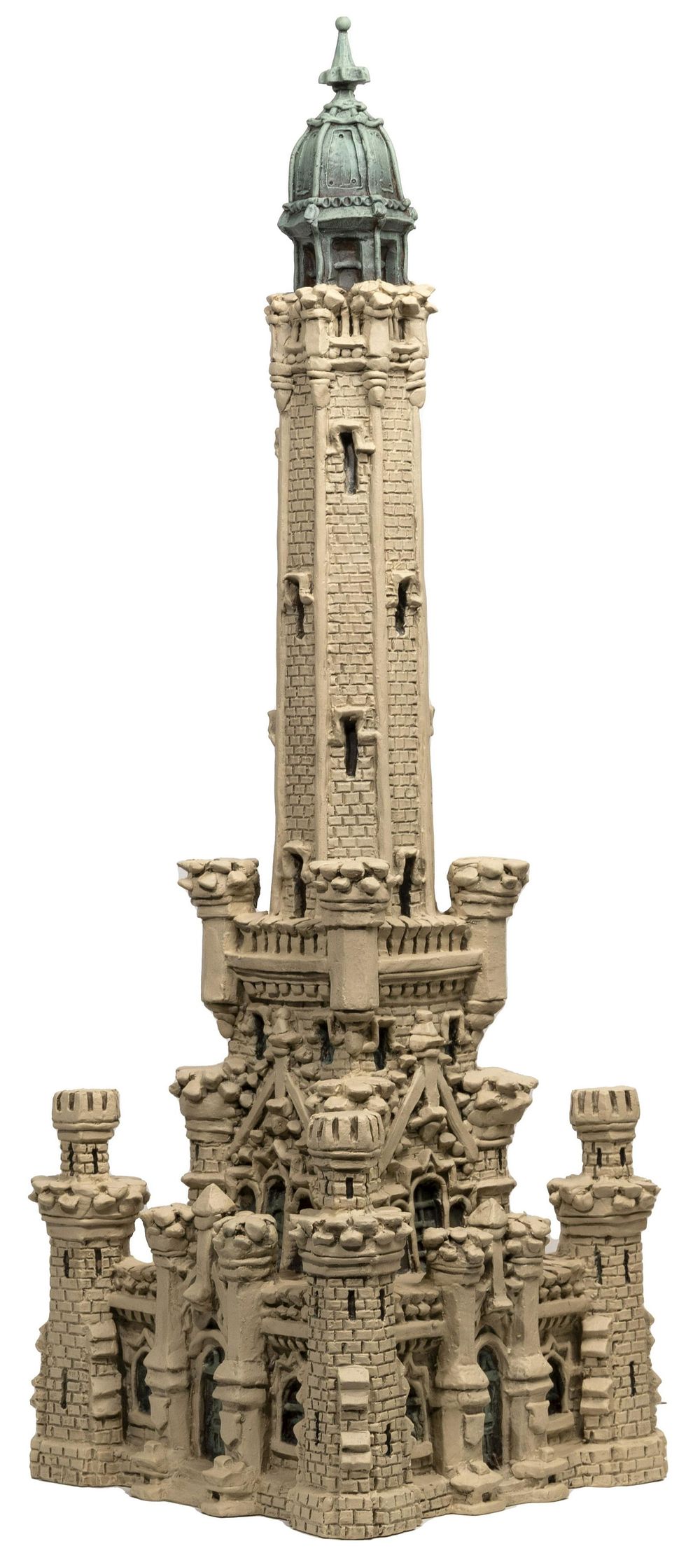 Lot 221: Alice 'Zani' Jacobsen (American, 20th Century) 'Water Tower' Plaster Relief