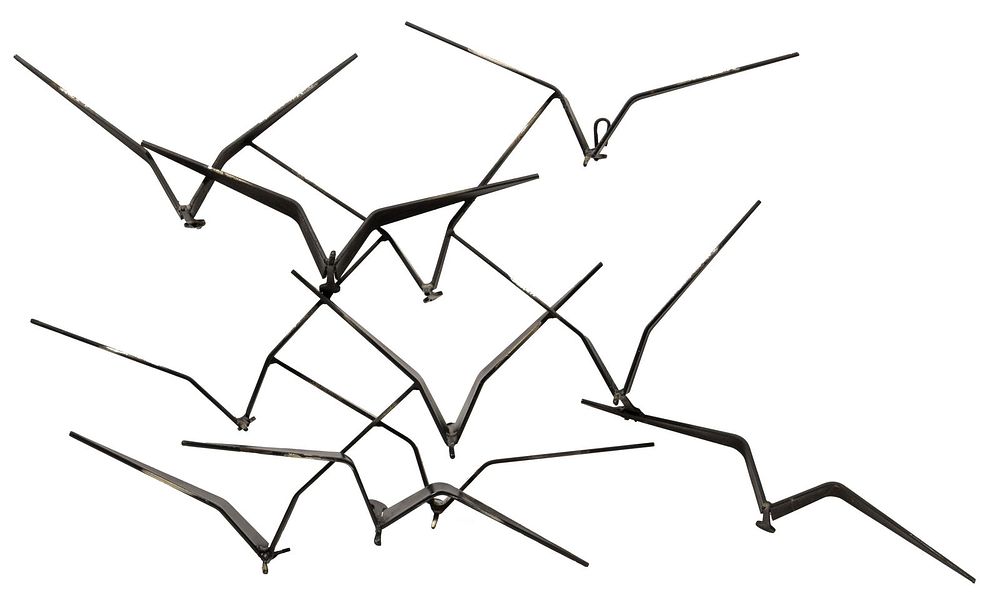Lot 225: Curtis Jere (American, 1910-2008) 'Birds in Flight' Wall Hanging