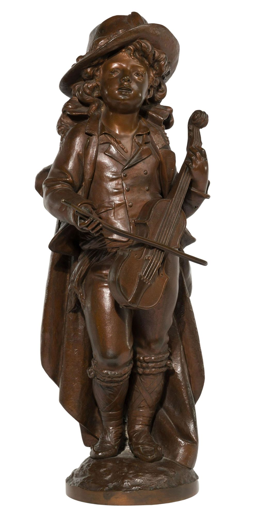 Lot 226: (After) Adolphe Maubach (French, 19th Century) 'Le Joueur de Violon' Bronze Sculpture