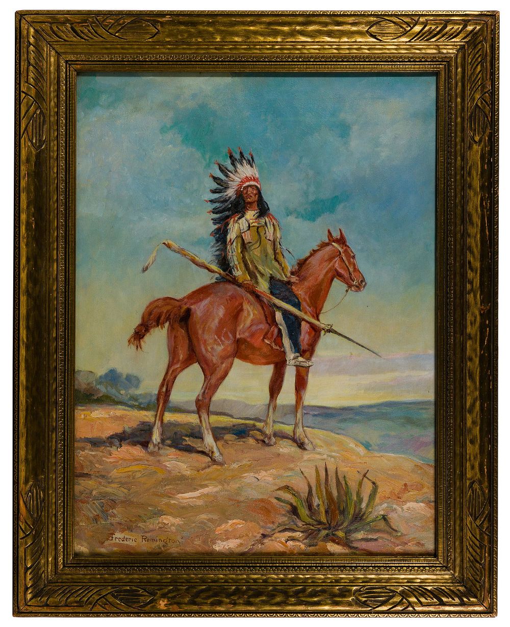 Lot 235: (After) Frederic Remington (American, 1861-1909) Oil on Canvas