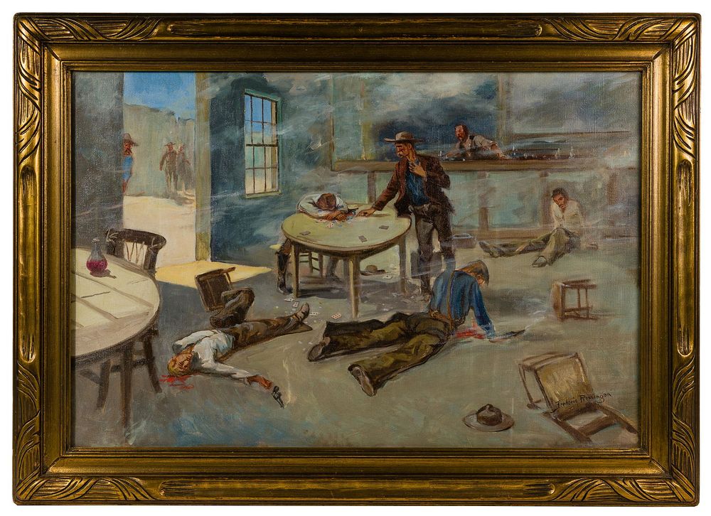 Lot 236: (After) Frederic Remington (American, 1861-1909) Oil on Canvas
