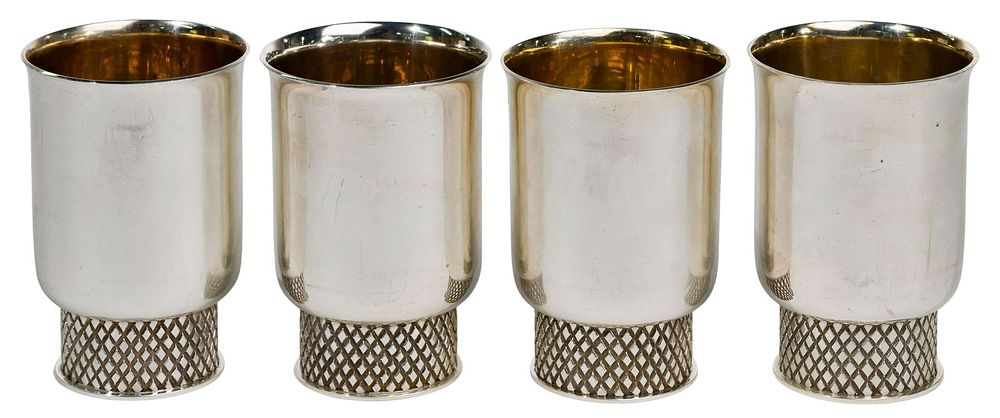 Lot 255: Anthony Elson Sterling Silver Gold Wash Cups