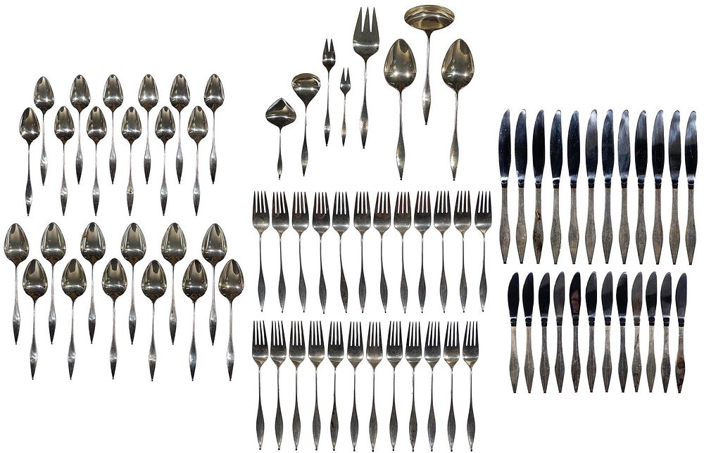 Lot 260: John Prip for Reed & Barton 'Lark' Sterling Silver Flatware Service