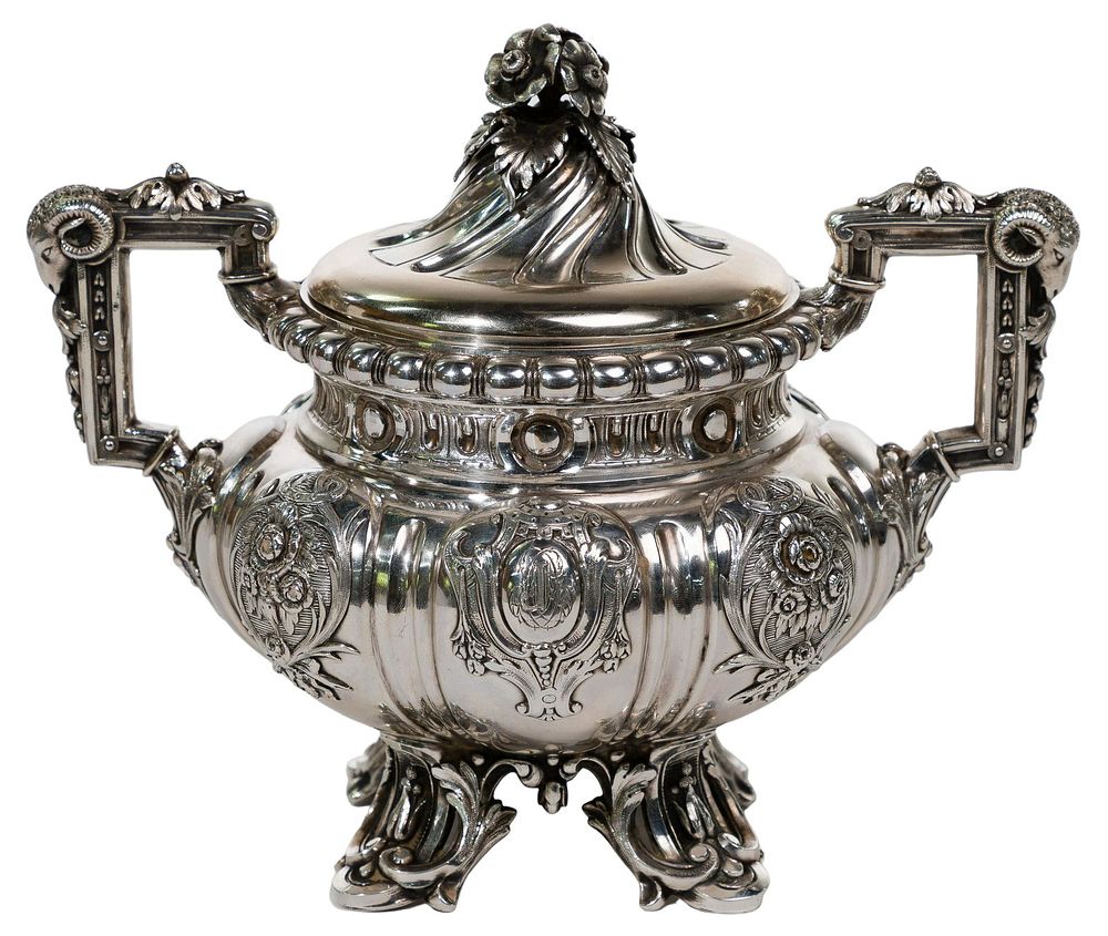 Lot 268: Scottish Sterling Silver Double Handled Waste Bowl