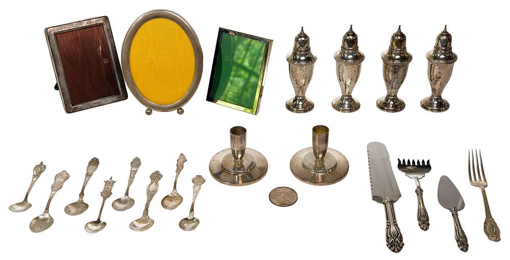 Lot 271: Sterling Silver Hollowware and Flatware Assortment