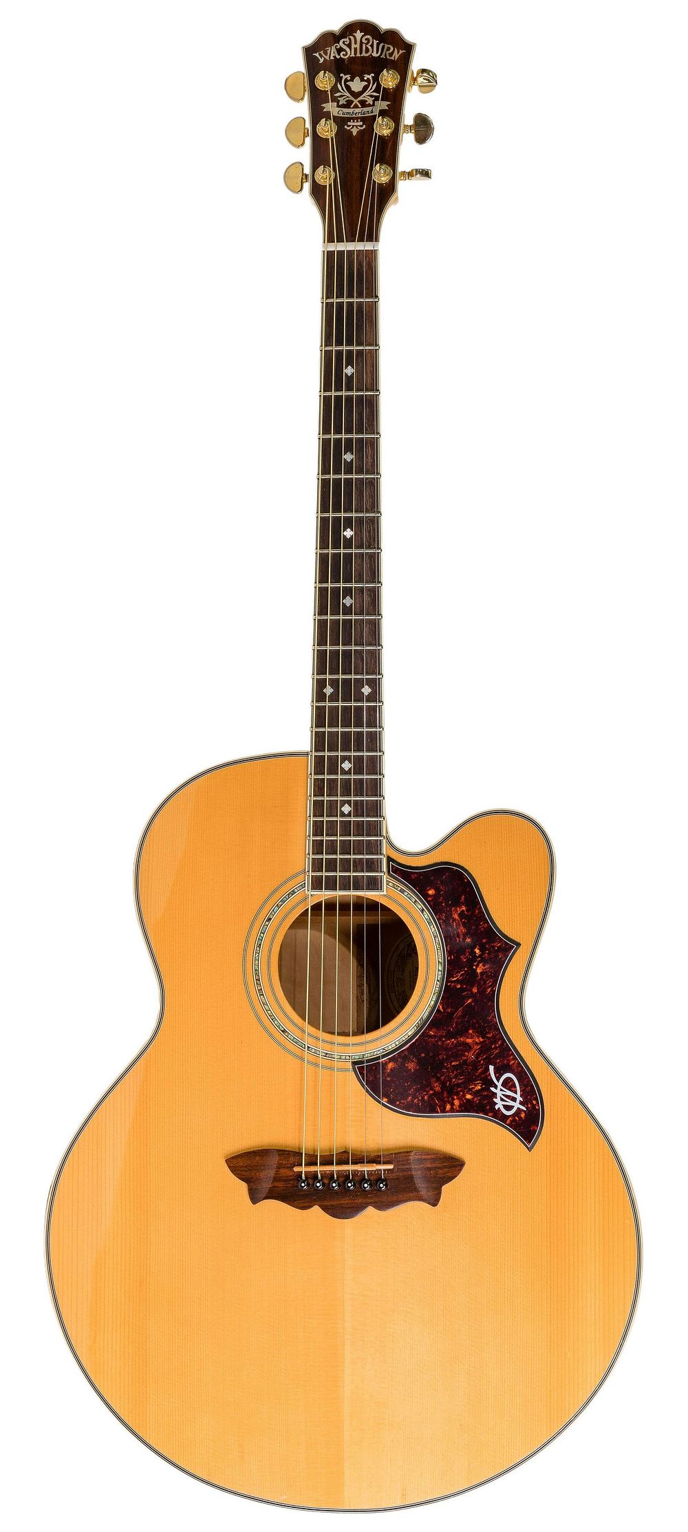 Lot 285: Washburn Cumberland J28SCEDL Acoustic / Electric Guitar with B-Band