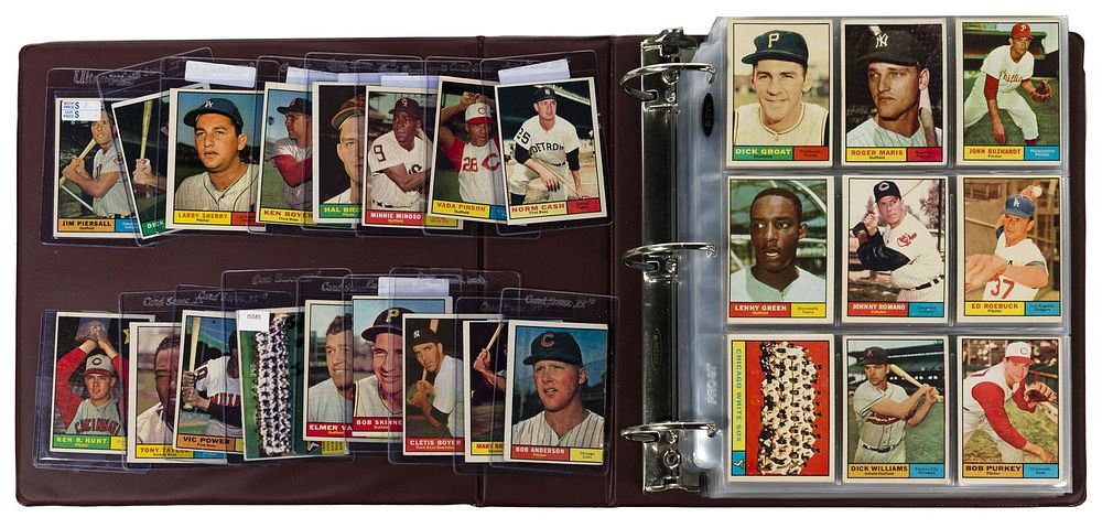 Lot 357: 1961 Topps Baseball Cards Partial Set