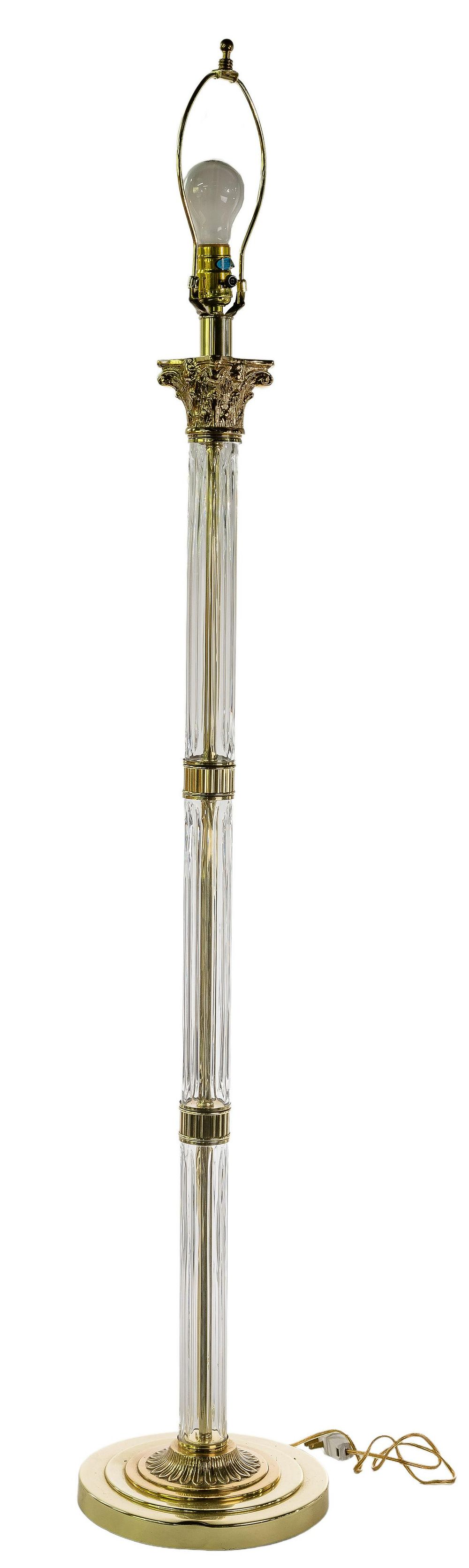 Lot 382: Glass Column Floor Lamp