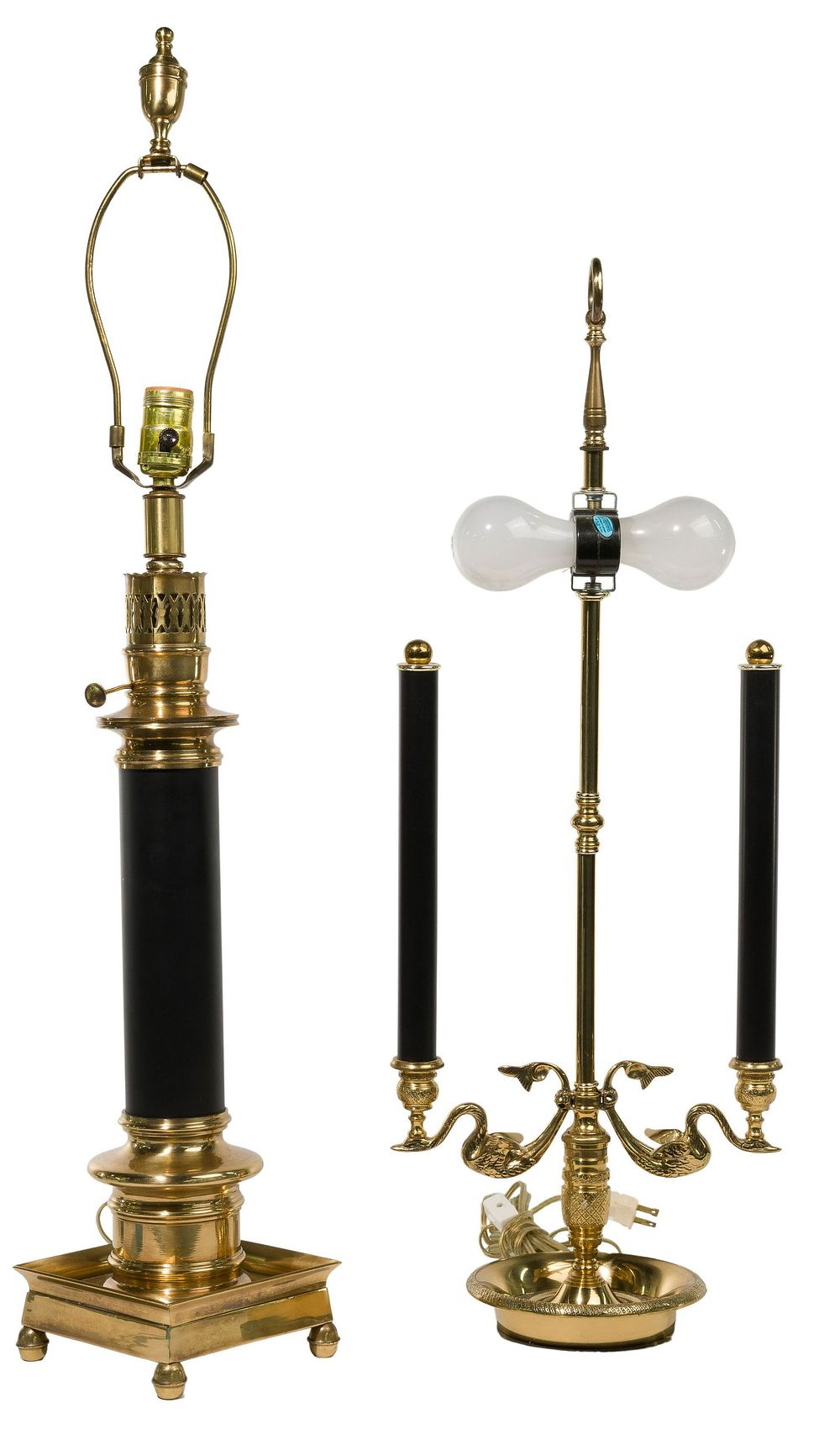 Lot 383: Brass Table Lamps