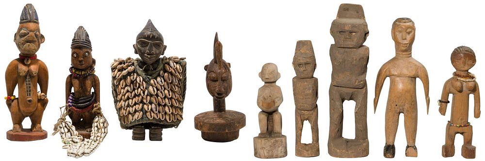Lot 422: Ethnographic Carved Wood Figurine Assortment