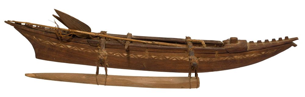 Lot 437: Oceanic Outrigger Canoe Model