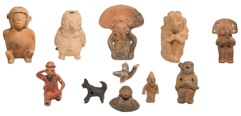 Lot 444: Pre-Columbian Effigy Pottery Assortment