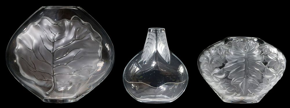 Lot 477: Lalique Crystal Vase Assortment