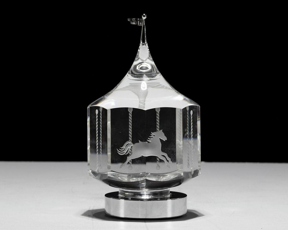 Lot 479: Steuben Crystal 'Carousel' Sculpture