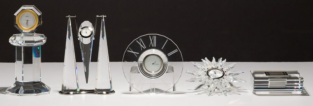 Lot 486: Swarovski Crystal Clock Assortment