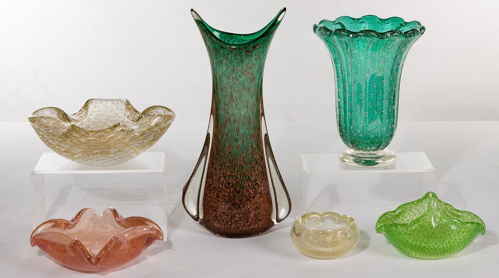 Lot 524: Murano Style Art Glass Assortment