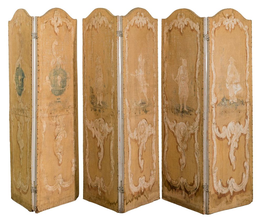 Lot 532: French Six-Panel Screen