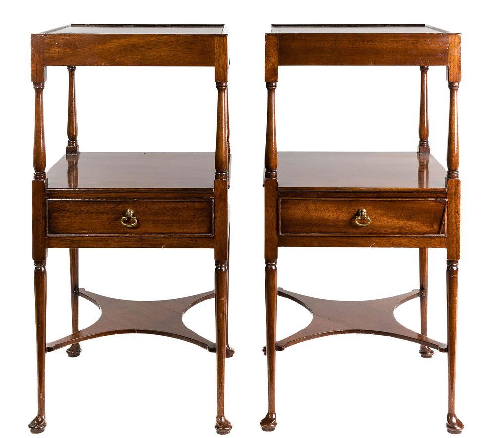 Lot 543: Caledonian Inc. Georgian Style Mahogany Occasional Tables