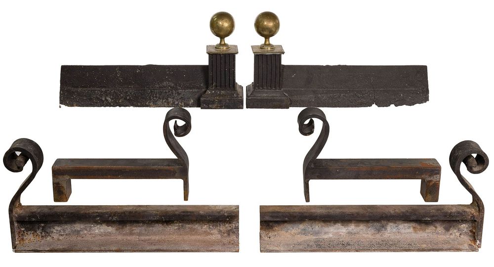 Lot 564: Andirons Assortment