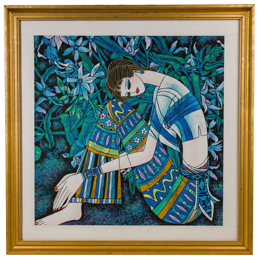 Lot 155: Ting Shao Kuang (Chinese / American, b.1939) Mixed Media on Paper