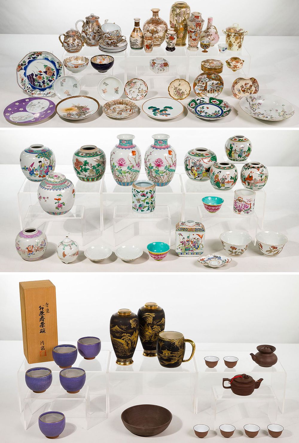 Lot 157: Asian Pottery and Porcelain Assortment