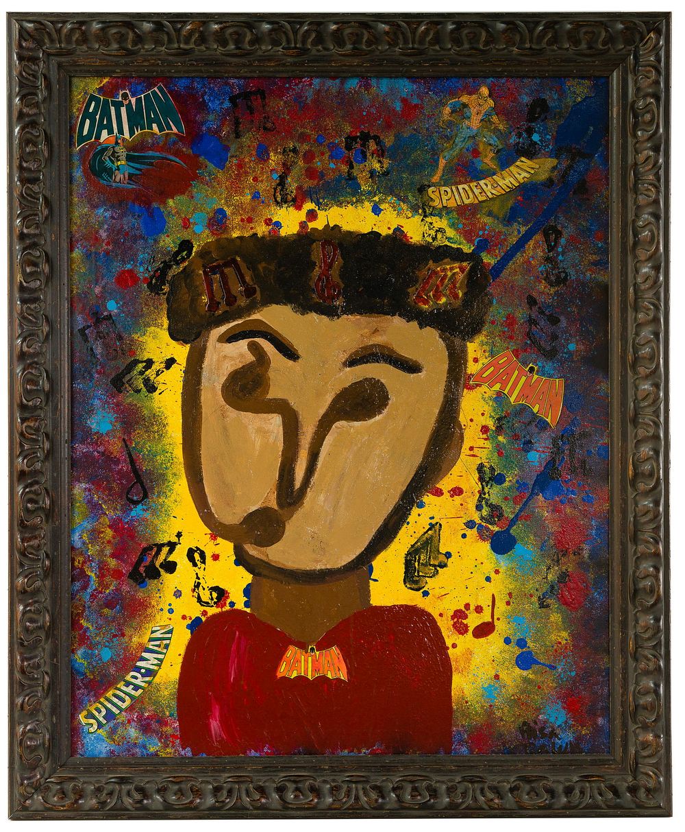 Lot 167: Alisa Rawls (American, b.1988) Oil and Collage on Canvas