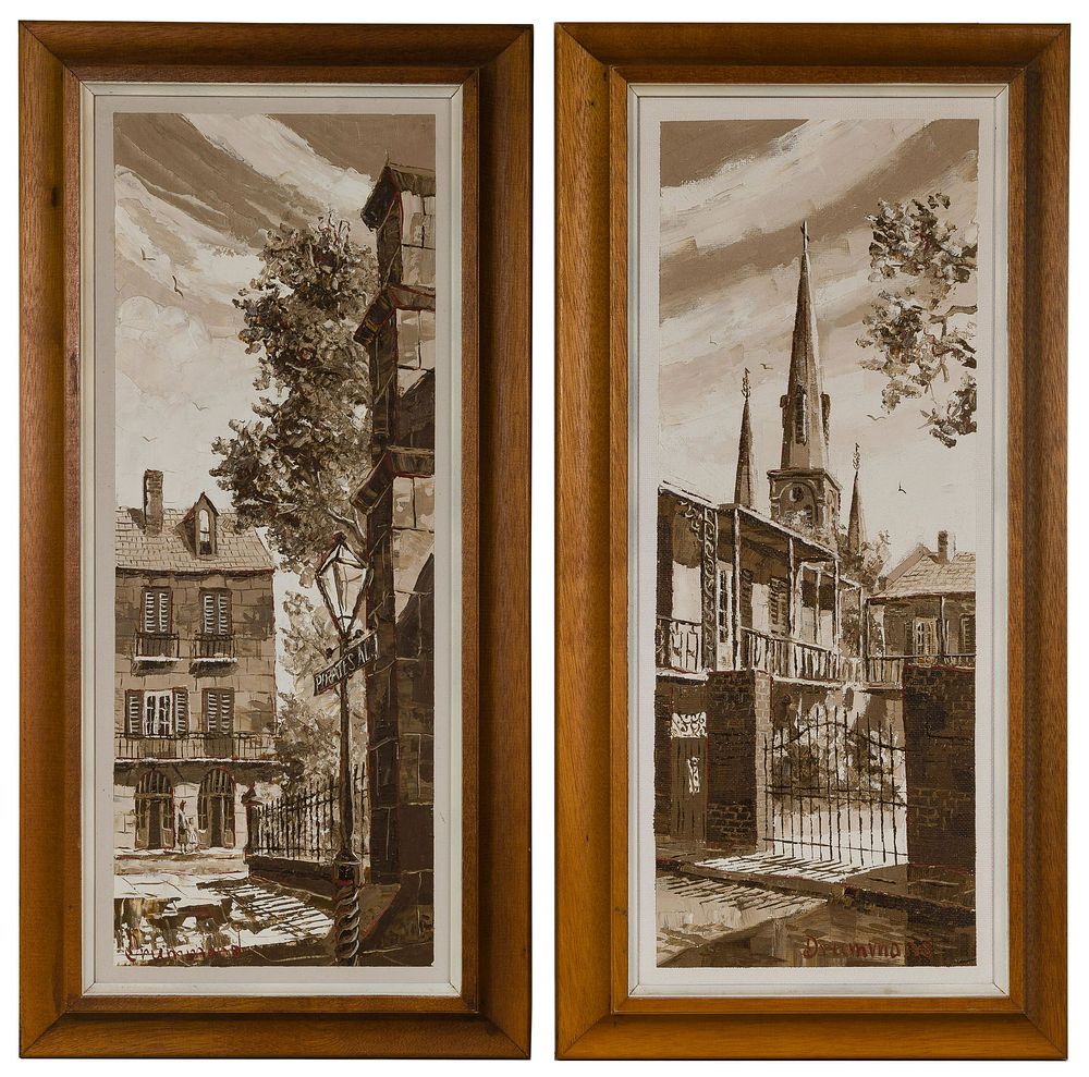Lot 177: George Drummond Mansfield (American, 20th Century) Oils on Canvas Board
