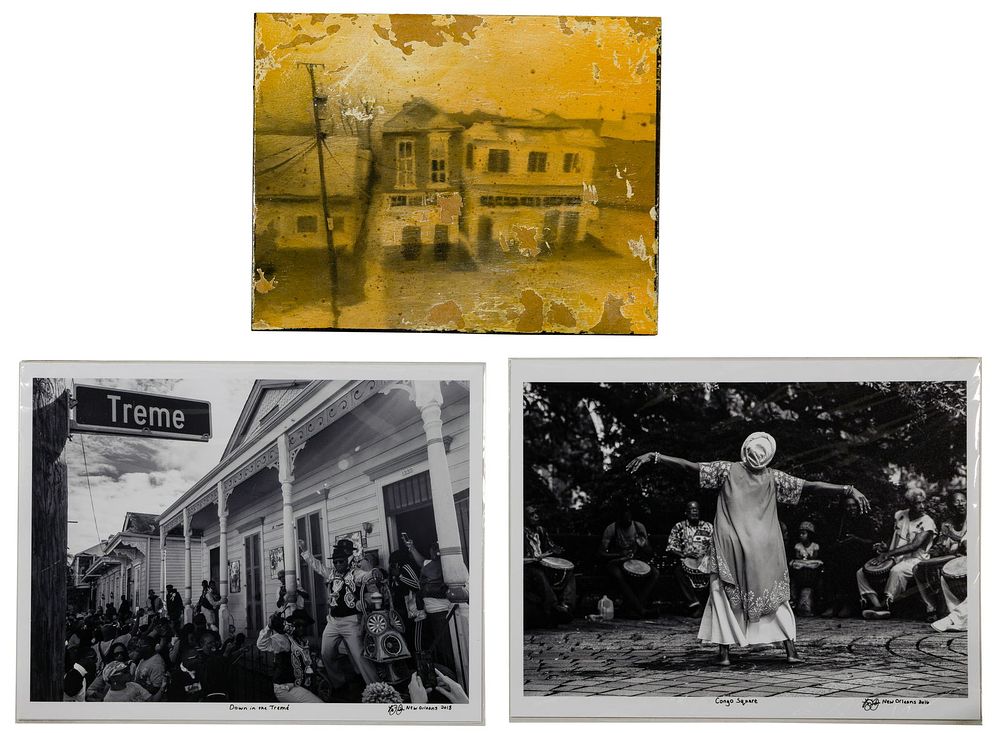 Lot 188: Demiak (Dutch, b.1967) 'New Orleans 2005' Oil and Lacquer on Medium-Density Fibreboard