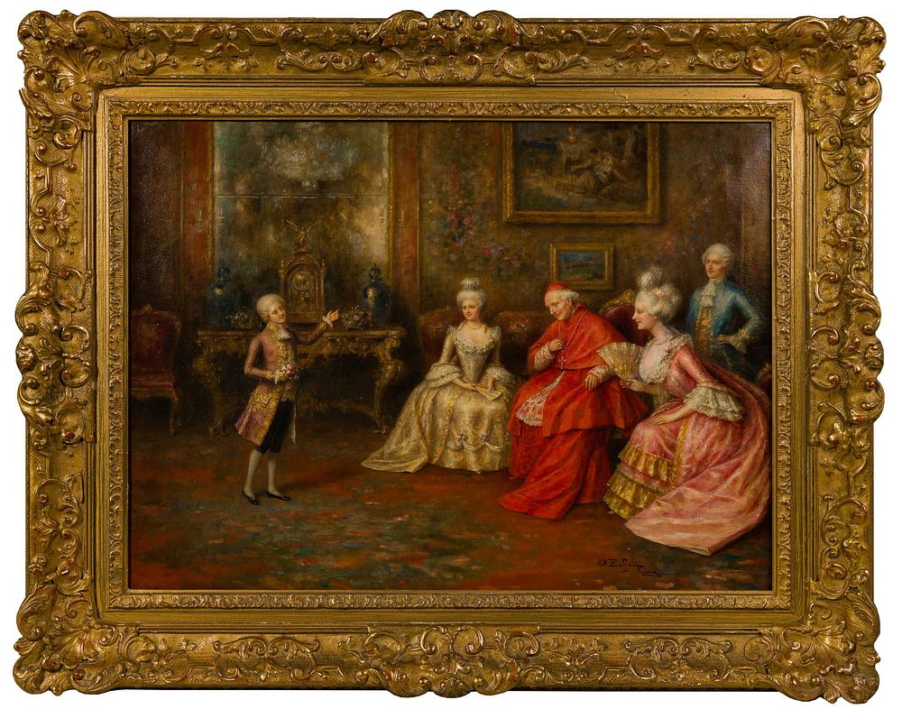 Lot 193: Angelo Zoffoli (Italian, fl.1860-1910) Oil on Canvas