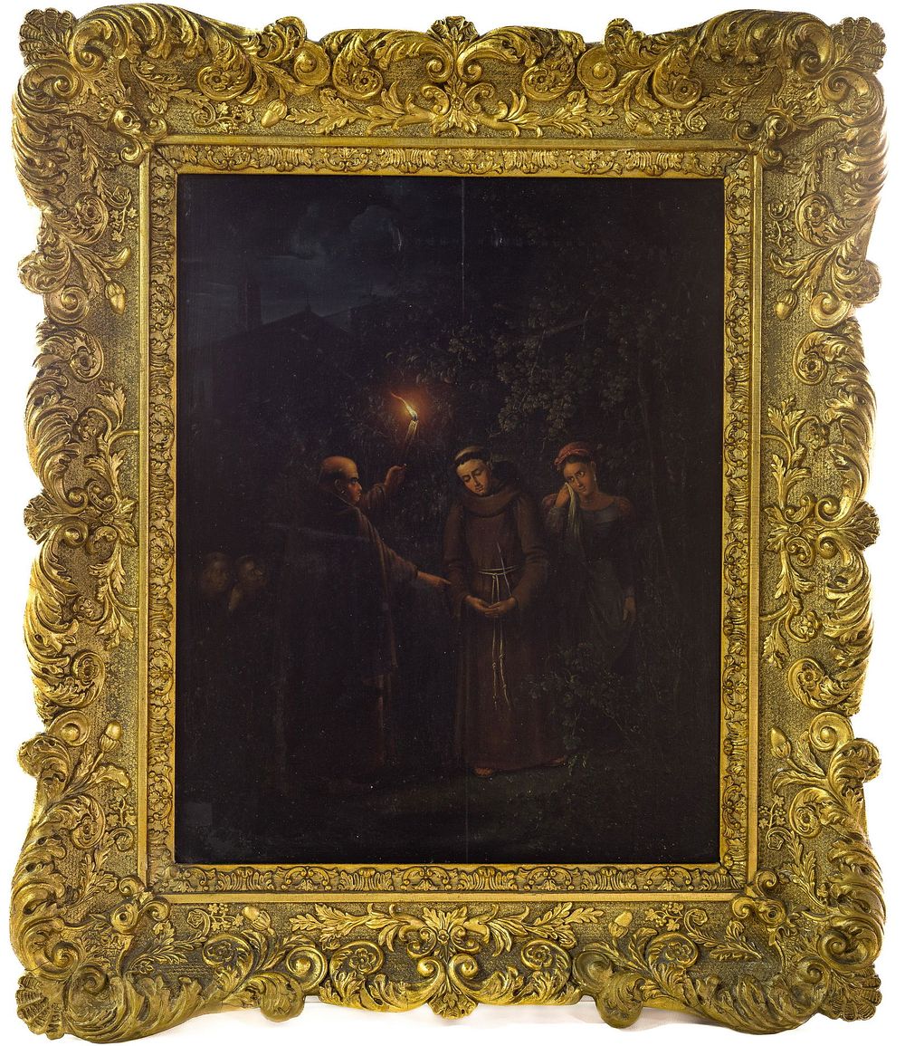Lot 200: Unknown Artist (Continental School, 19th Century) 'Caught in the Act' Oil on Panel