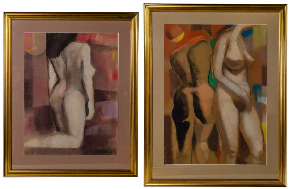 Lot 201: Eslitsa Popova (Bulgaria, b.1965) Pastels on Paper