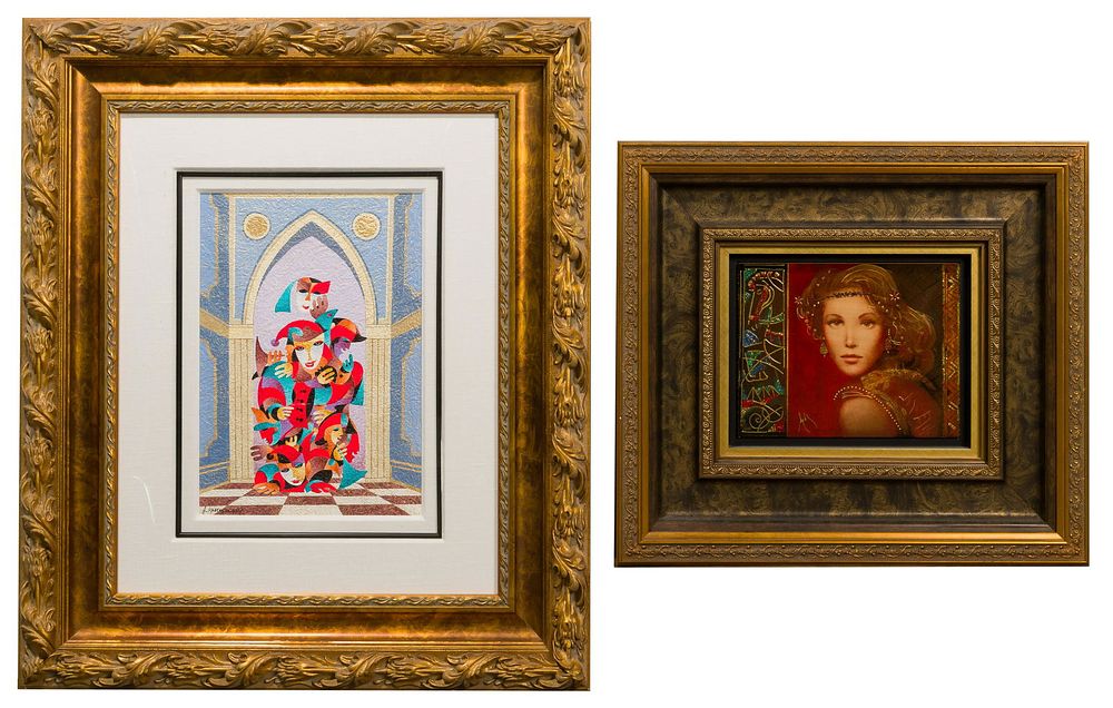 Lot 204: Anatole Krasnyansky (Ukrainian, b.1930) Acrylic on Textured Paper