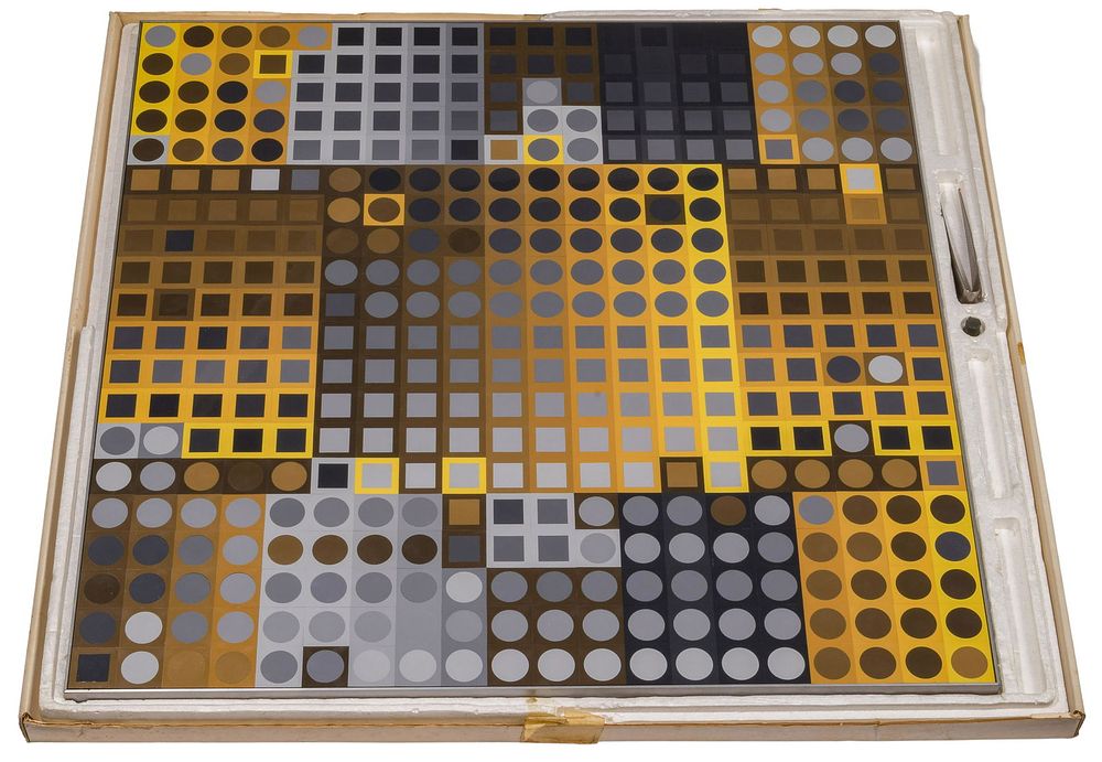 Lot 206: Victor Vasarely (Hungarian / French, 1906-1997) Mixed Media