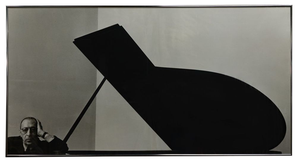 Lot 211: (After) Arnold Newman (American, 1918-2006) 'Portrait of Stravinsky' Print