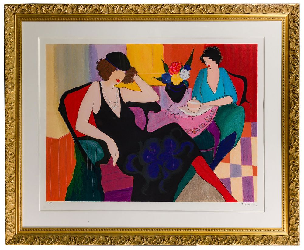 Lot 233: Itzchak Tarkay (Israeli, 1935-2012) 'Serenity' Serigraph